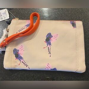 NWT Deux Lux Coral and Cream Wristlet